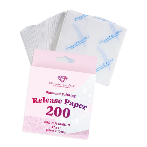 200 Sheets Double-Sided Diamond Painting Release Paper Squares U0