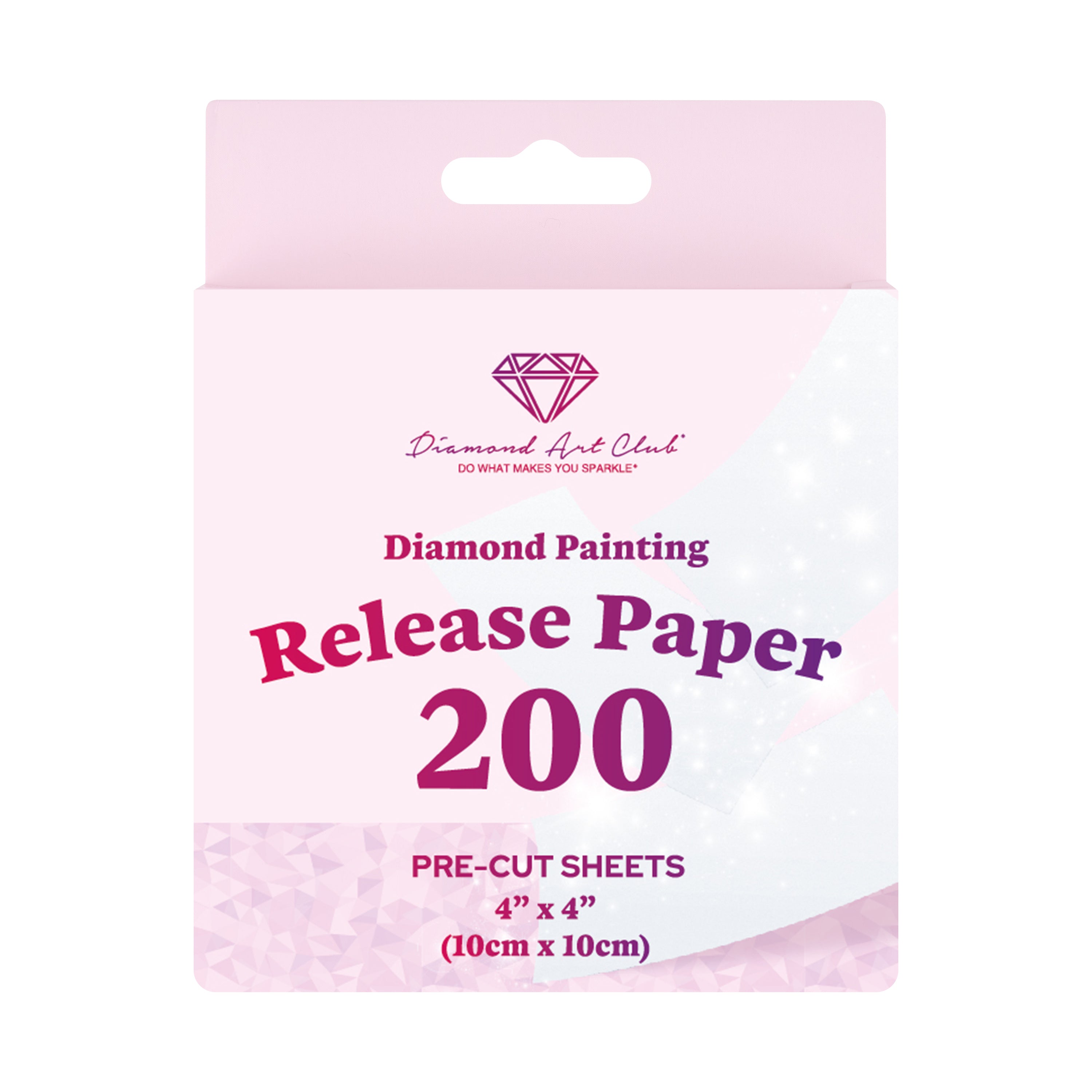 200 Sheets Double-Sided Diamond Painting Release Paper Squares U0