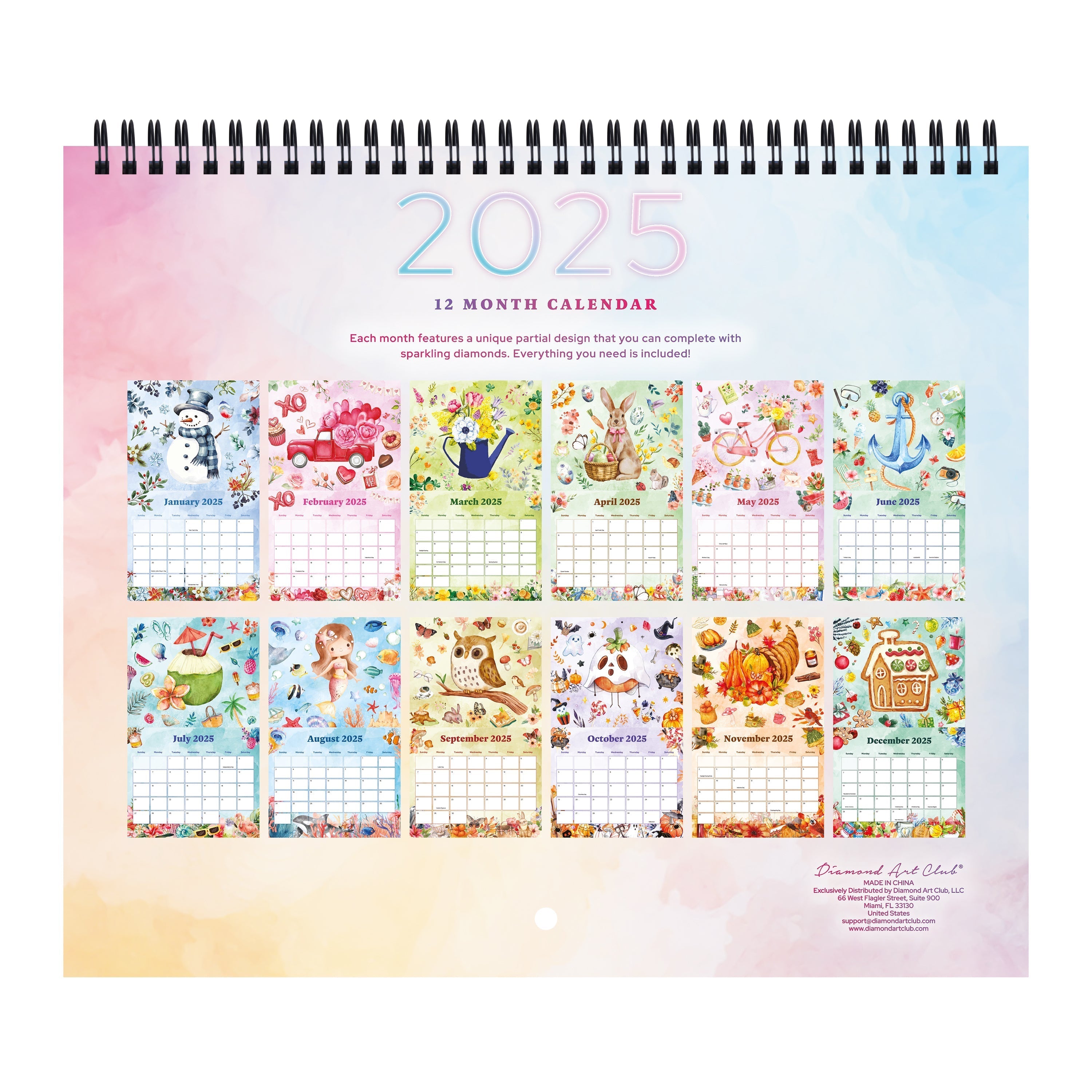 2025 Diamond Painting Calendar B0