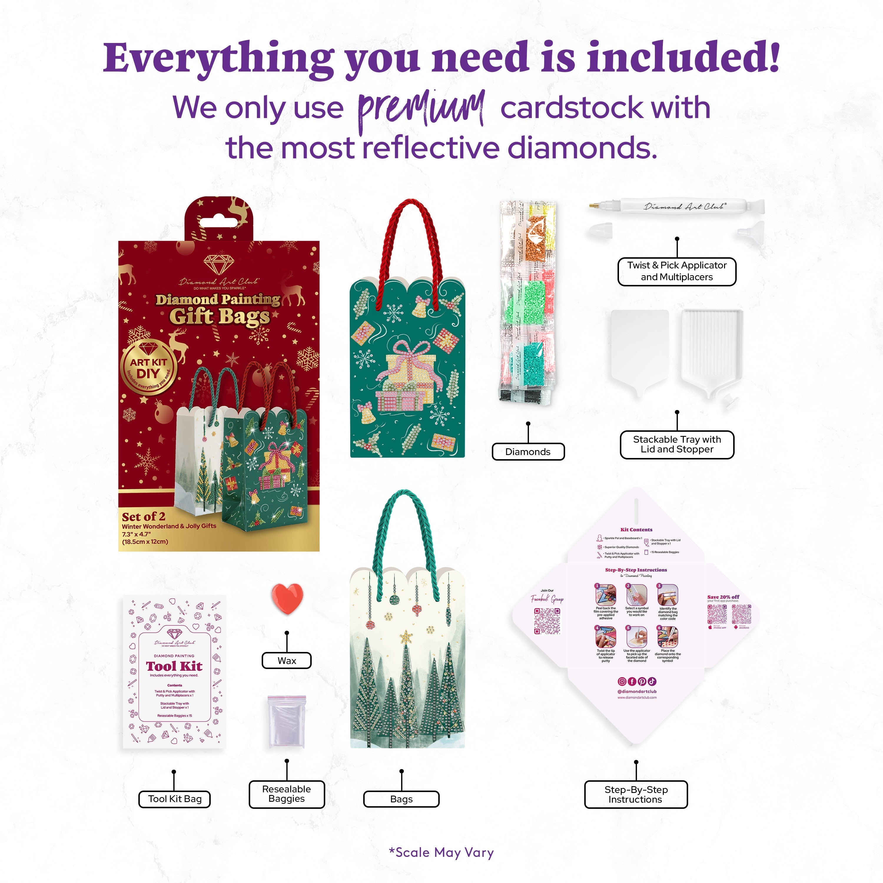 Winter Wonderland & Jolly Gifts - Gift Bags (Set of 2) N0