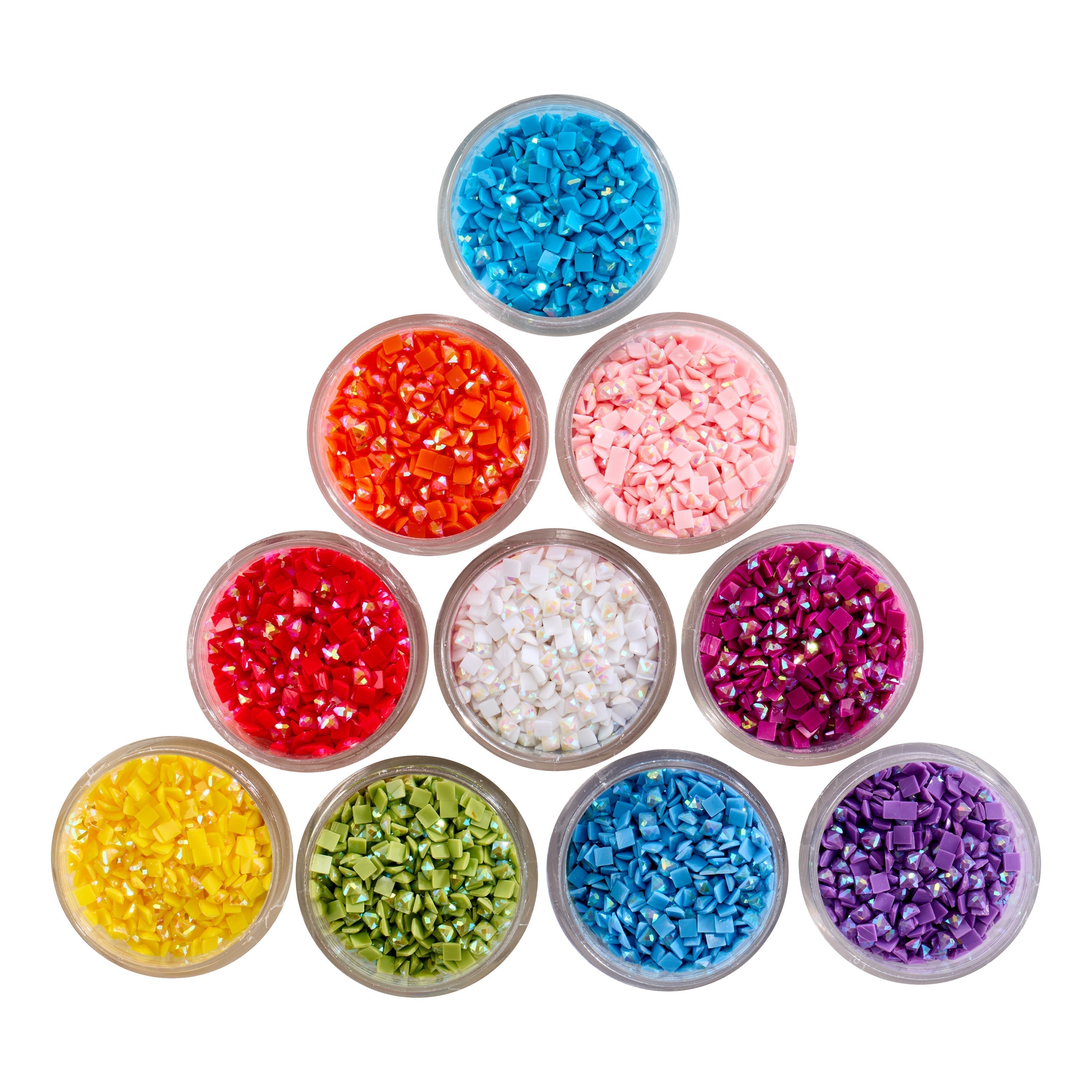 Aurora Borealis - Rainbow Square (Set of 10) O2