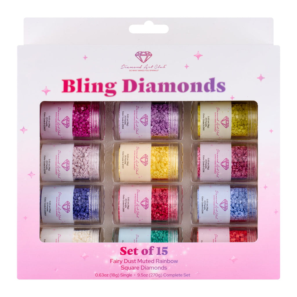 Fairy Dust® - Muted Rainbow Square (Set of 15) D8