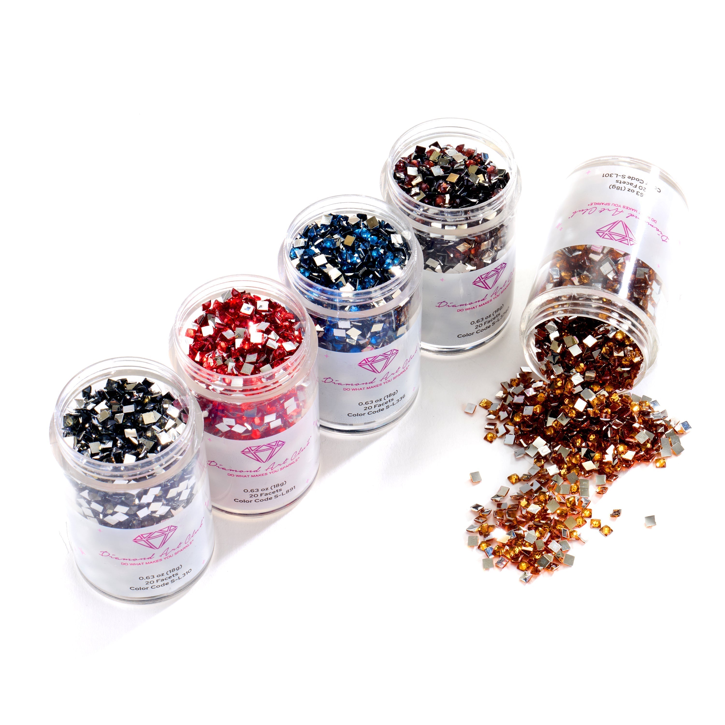 Iridescent - Jewel Tones Square  (Set of 5) E0