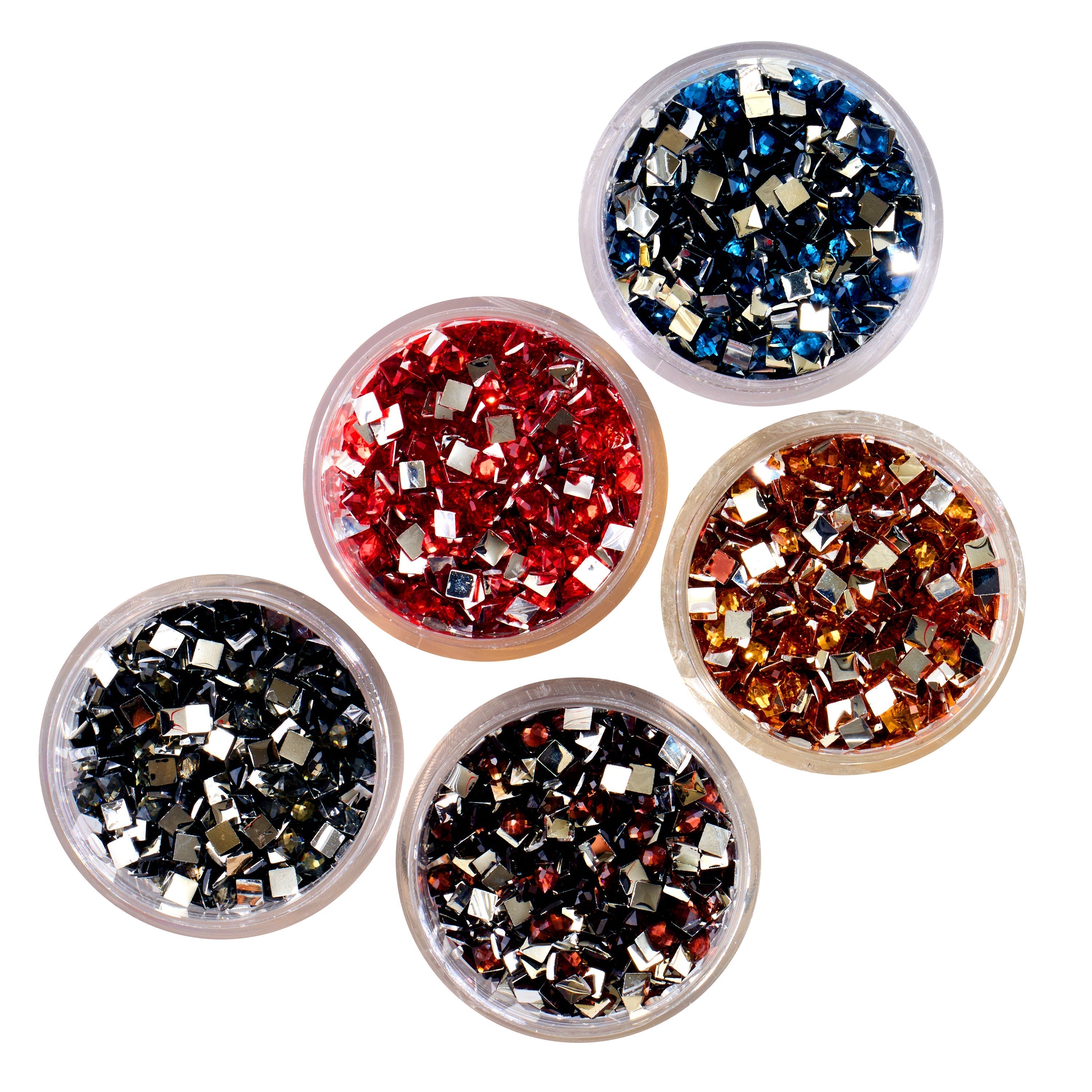 Iridescent - Jewel Tones Square  (Set of 5) E0