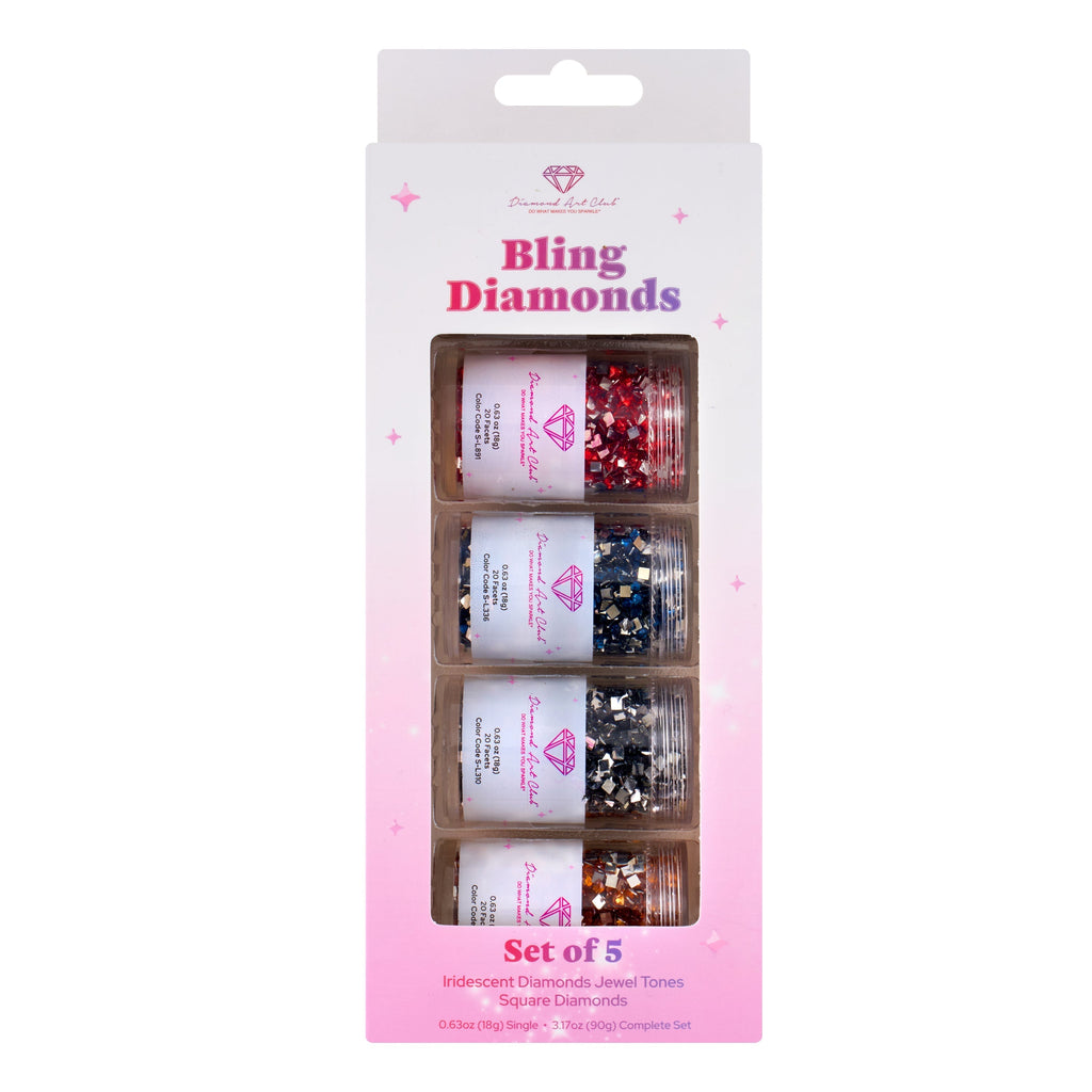 Iridescent - Jewel Tones Square  (Set of 5) E0