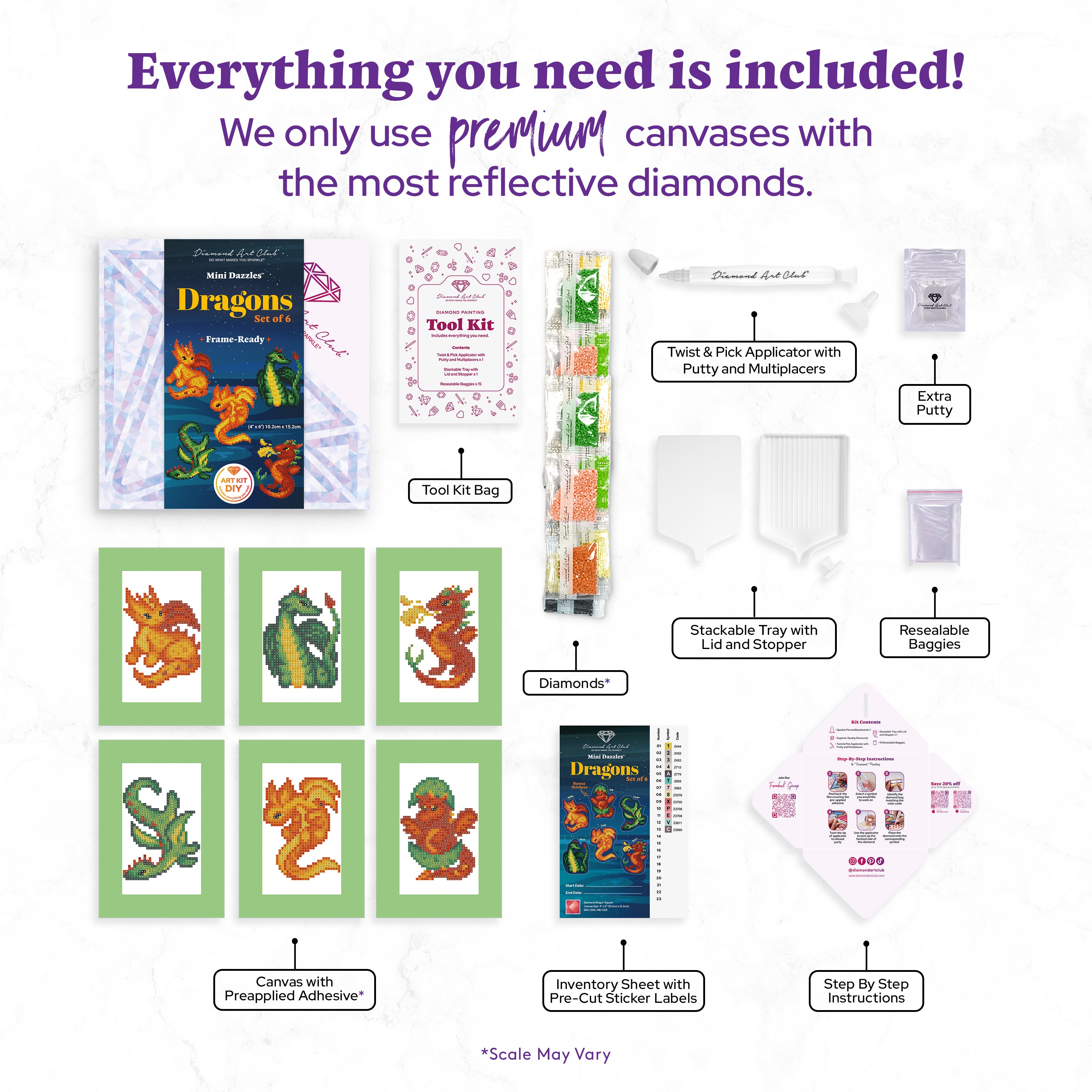 Mini Dazzles™ - Dragons H6