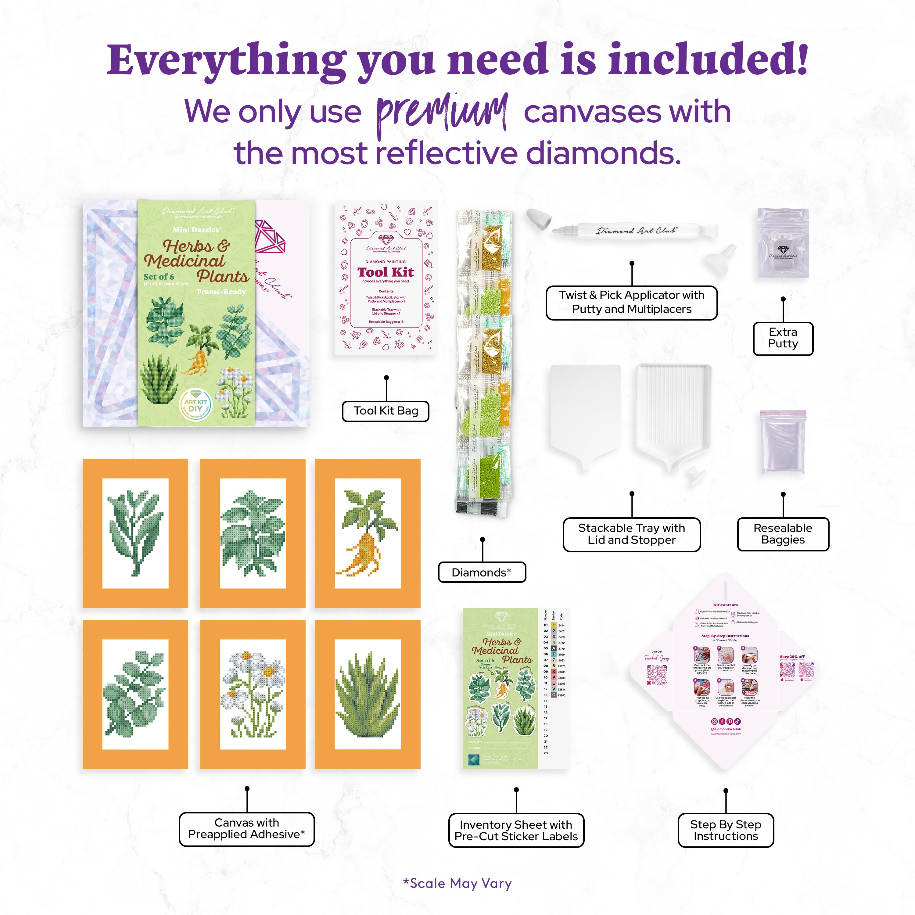Mini Dazzles™ - Herbs & Medicinal Plants A6
