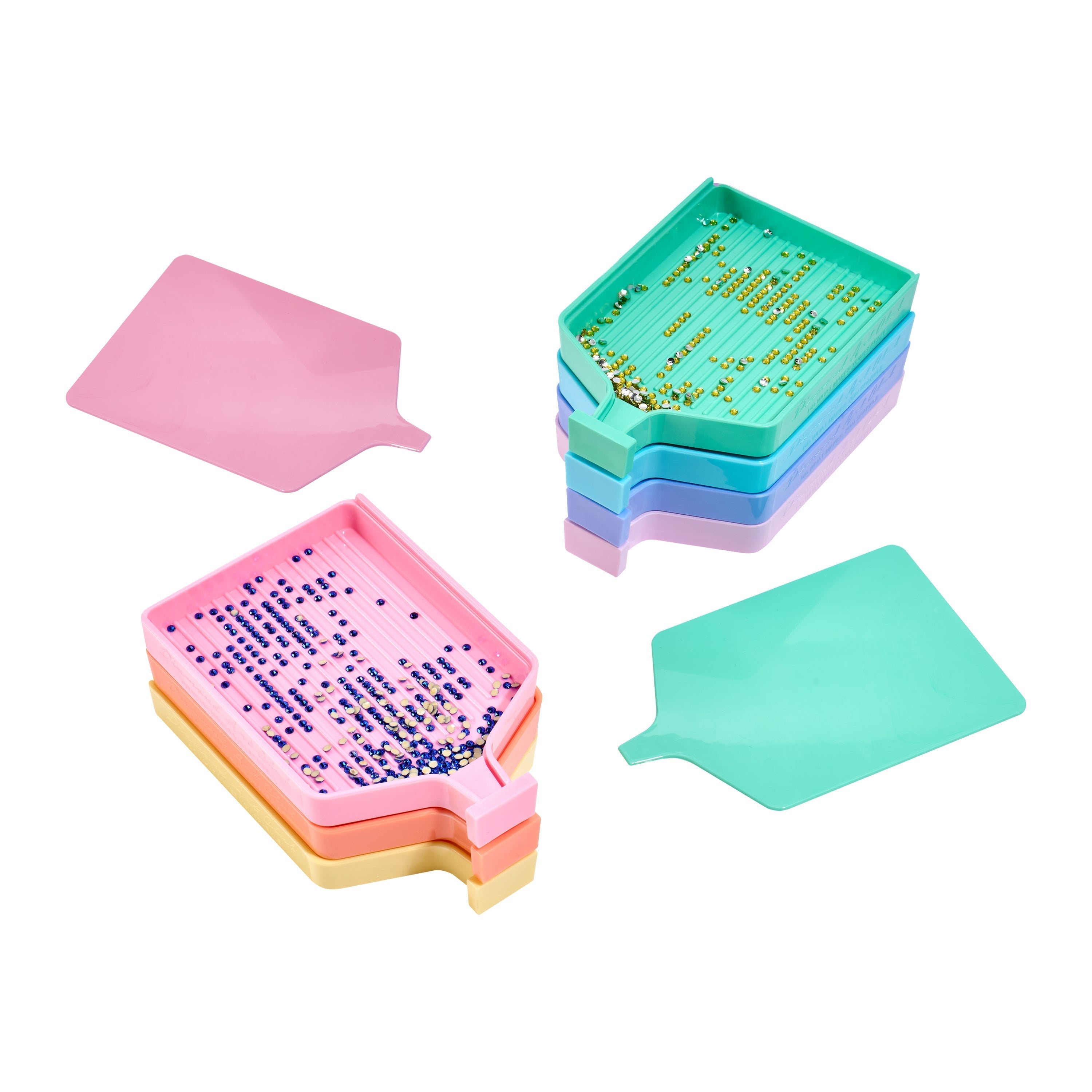 Pastel Rainbow Trays - Large (Set of 7) P4