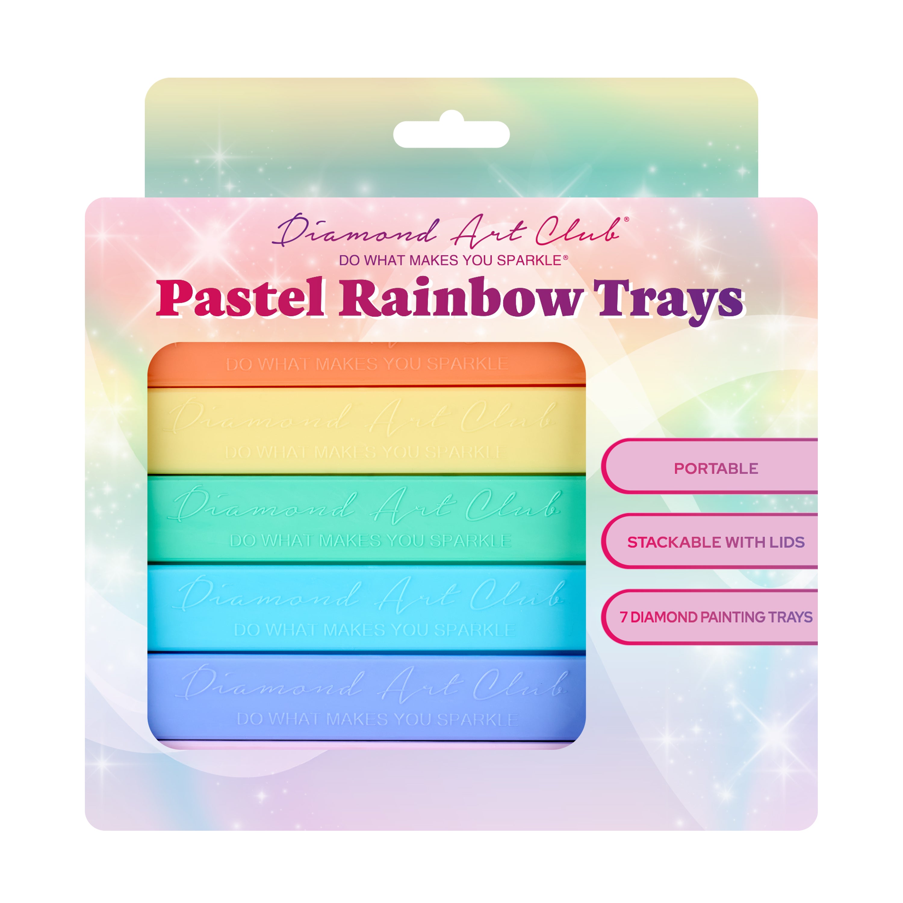 Pastel Rainbow Trays - Large (Set of 7) P4