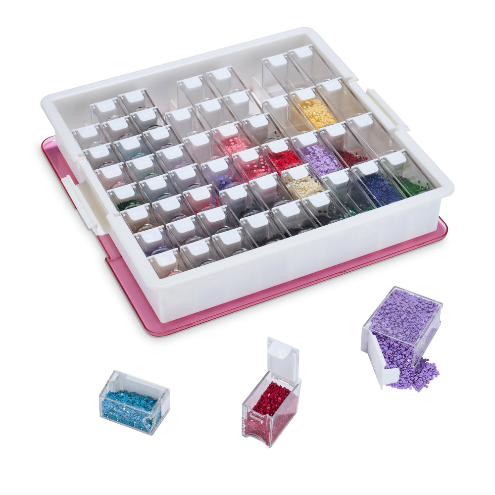 Premium 54-Container Diamond Storage Organizer O7