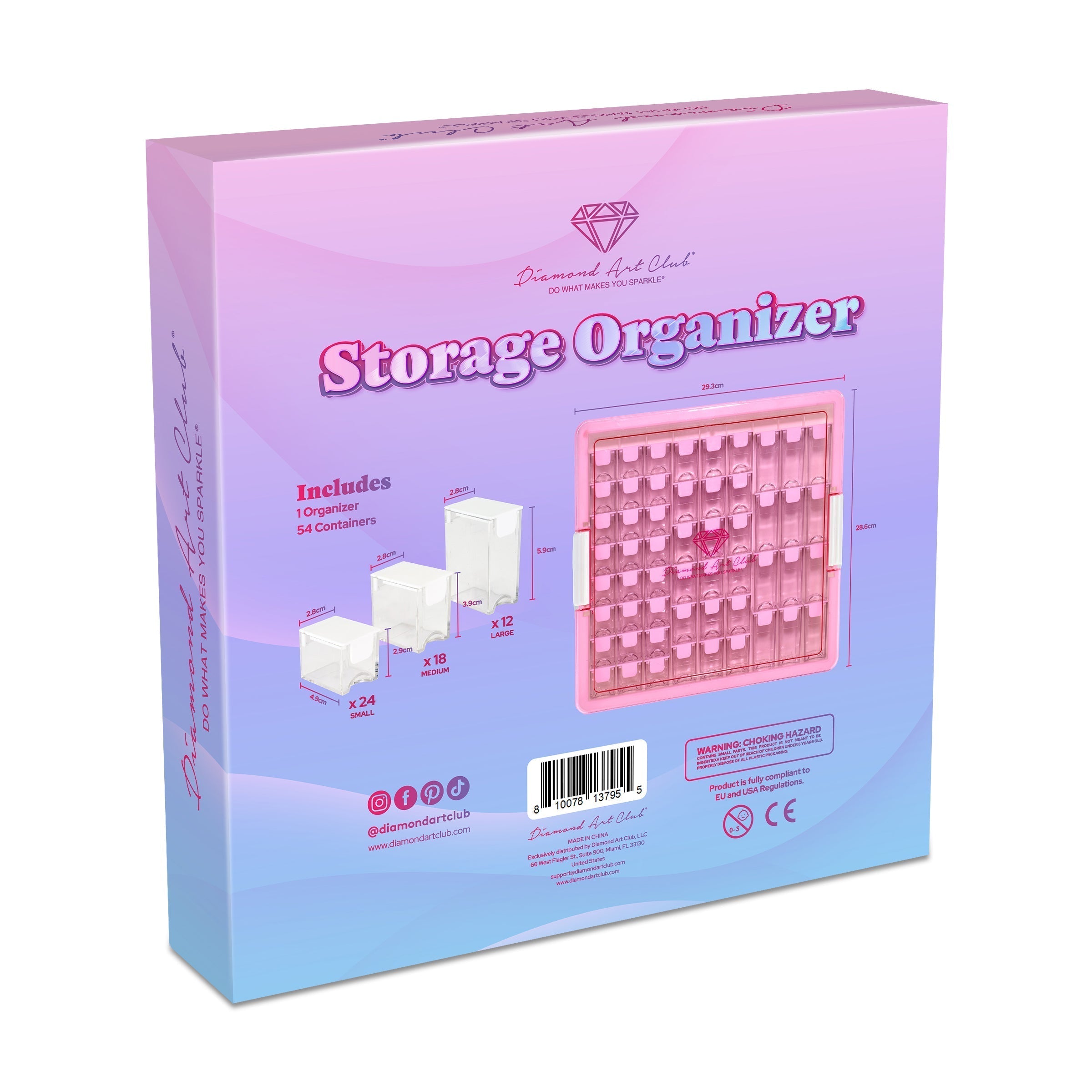Premium 54-Container Diamond Storage Organizer O7