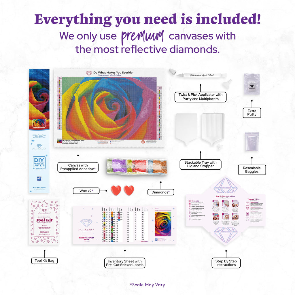 Rainbow Flower Petals Z8